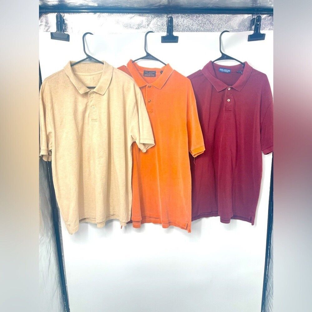 John Ashford Men's Casual Cotton Three‎ bundle polo shirts Size XL